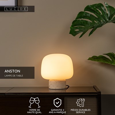 Lucide ANSTON - Lampe de table - 1xE14 - Opalin